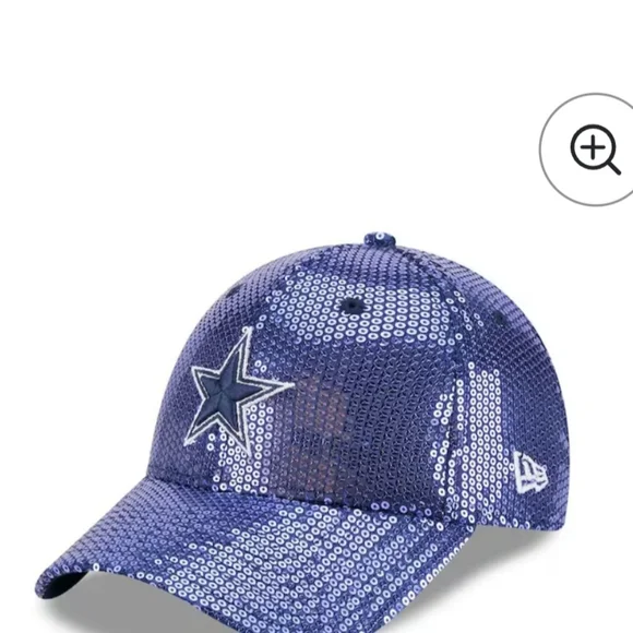NFL Blue Sequin Dallas Cowboys  Hat. Like New Only Used Once. - Picture 2 of 5